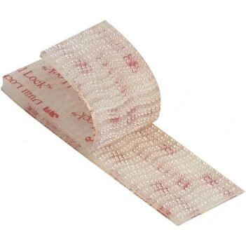 Velcro strip with adhesive backing.
