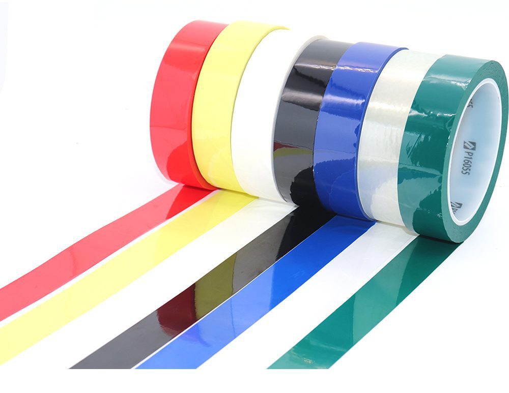 Colorful adhesive tapes in various colors.