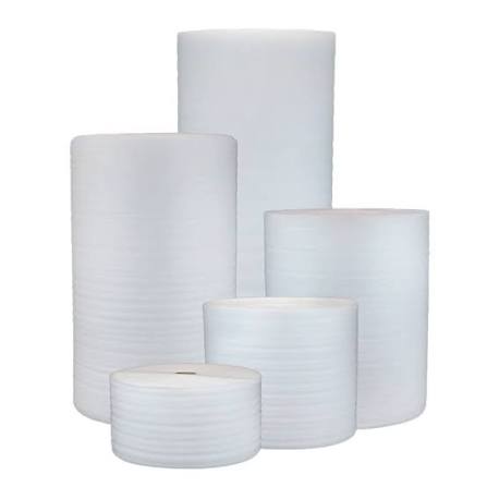 Five rolls of white foam sheets.