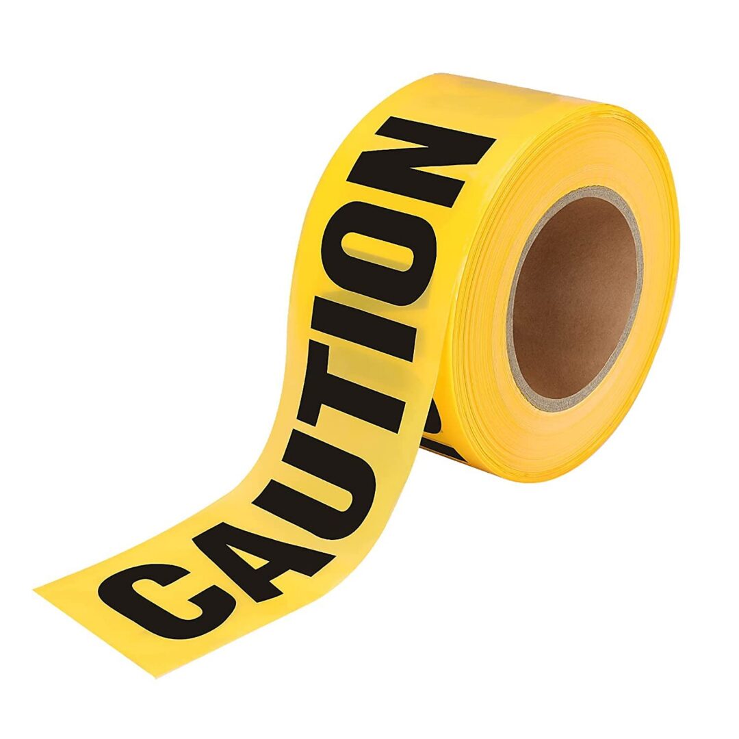 Yellow roll of caution tape.