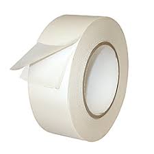 White adhesive tape roll with peeled end