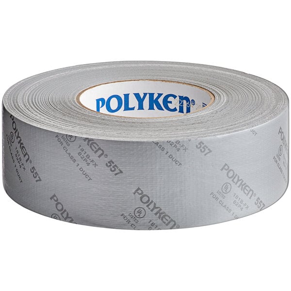 Roll of gray Polyken duct tape.